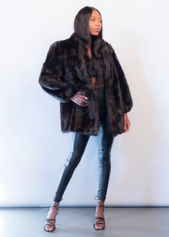 Vintage 80s Plush Faux-Fur Coat fits sizes XS/S/M - image 10