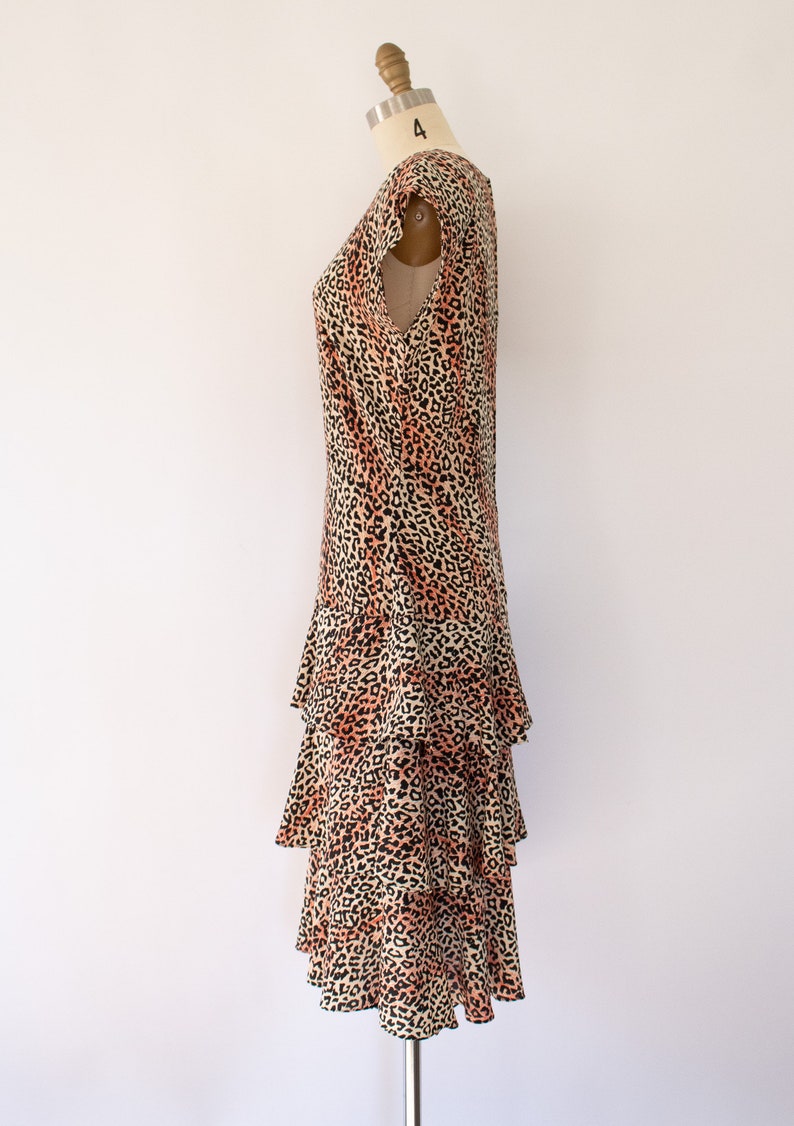 80s leopard print dress
