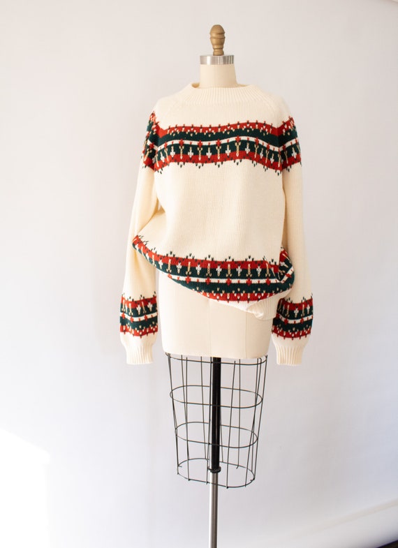 Vintage 70s Nordic Sweater, Boho Oversized Sweate… - image 7