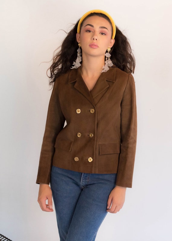 60s Mod Brown Suede Jacket size XS/S - image 10