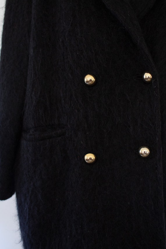 80s Mohair Double-Breasted Coat, Vintage Oversize… - image 2