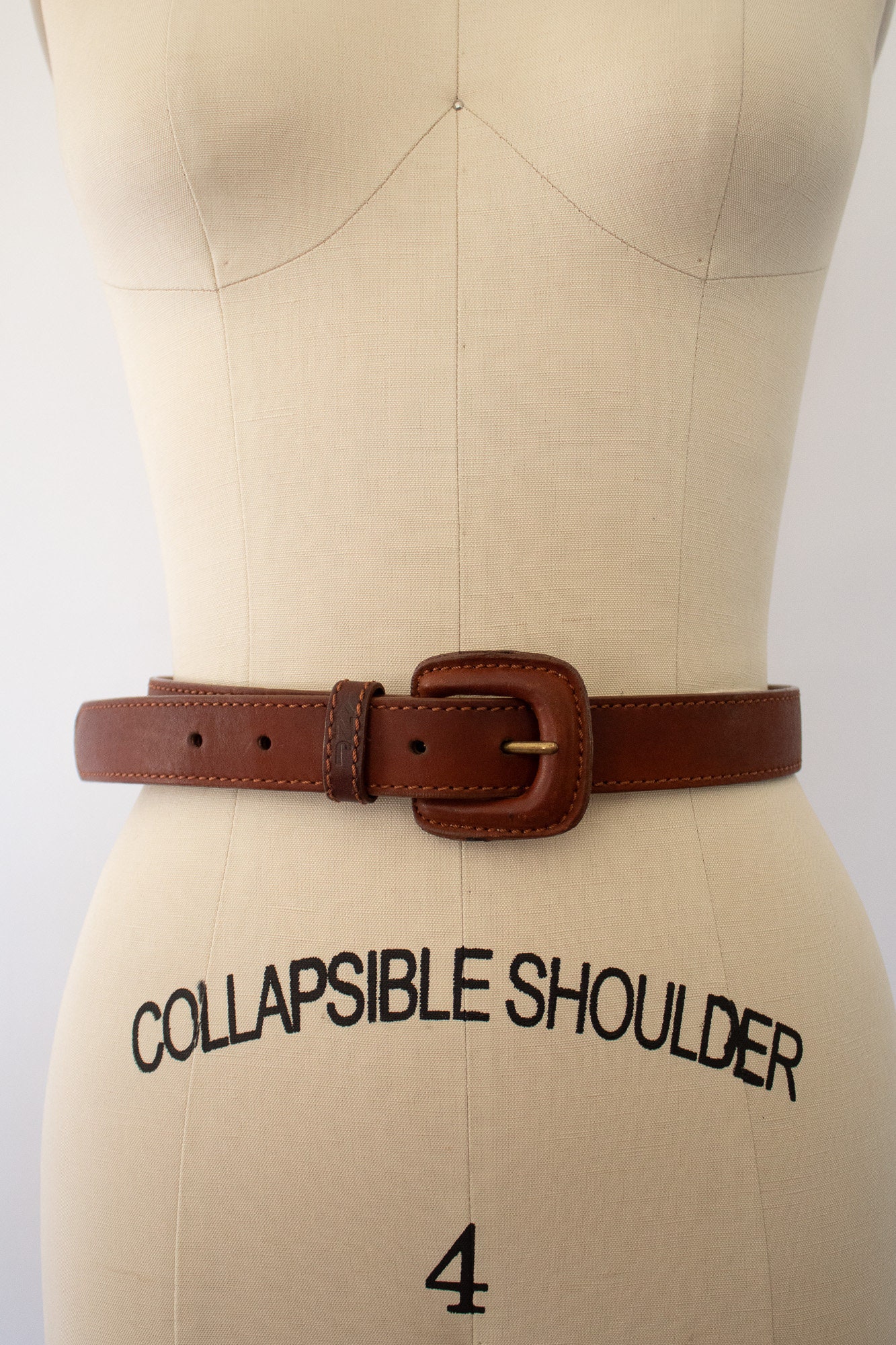 小物 genuine leather archive 90s leather belt Vintage Jones of New York Brown Leather Belt, 90s Minimal