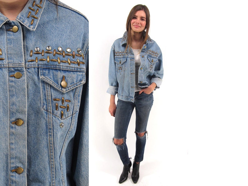 jeweled jean jacket