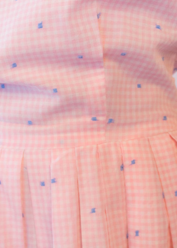 Vintage 50s Cotton Gingham Summer Dress size S/M - image 2