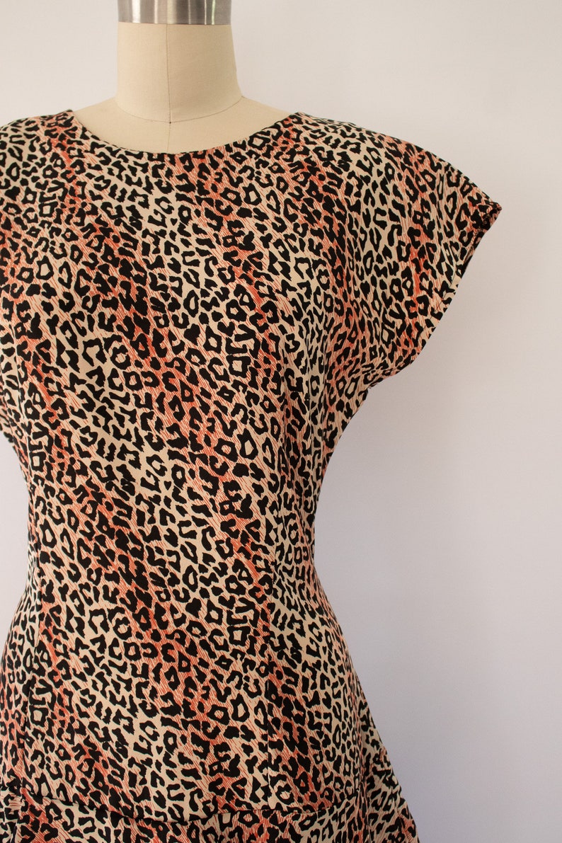 80s leopard print dress