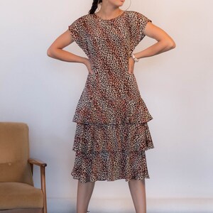 80s leopard print dress