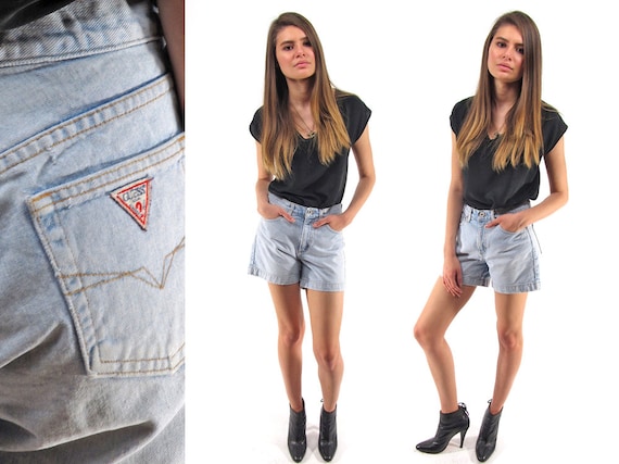 Vintage 90s Guess Cut Off Shorts, Short Shorts, Li