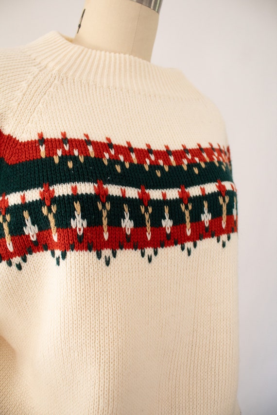 Vintage 70s Nordic Sweater, Boho Oversized Sweate… - image 2