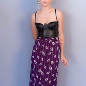 Floral Jacquard Metallic Pencil Skirt size M image 9