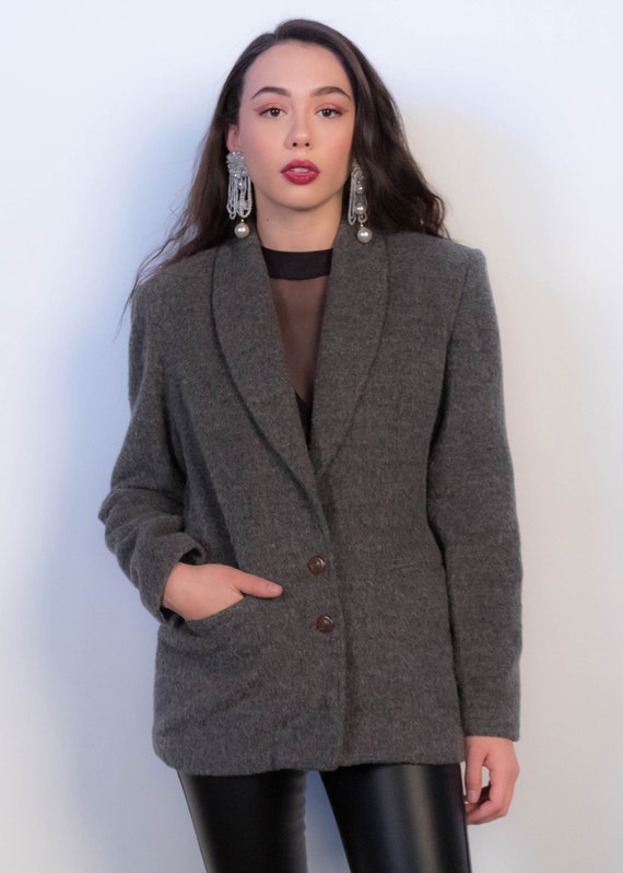 Vintage 80s Mohair Wool Blazer size XS/S - image 10