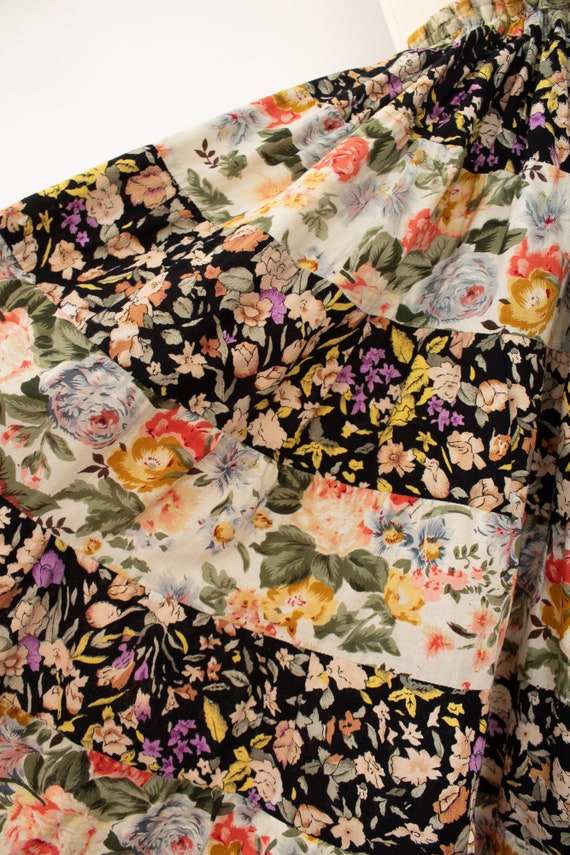 90s Floral Tiered Full Skirt, Vintage Adjustable … - image 2