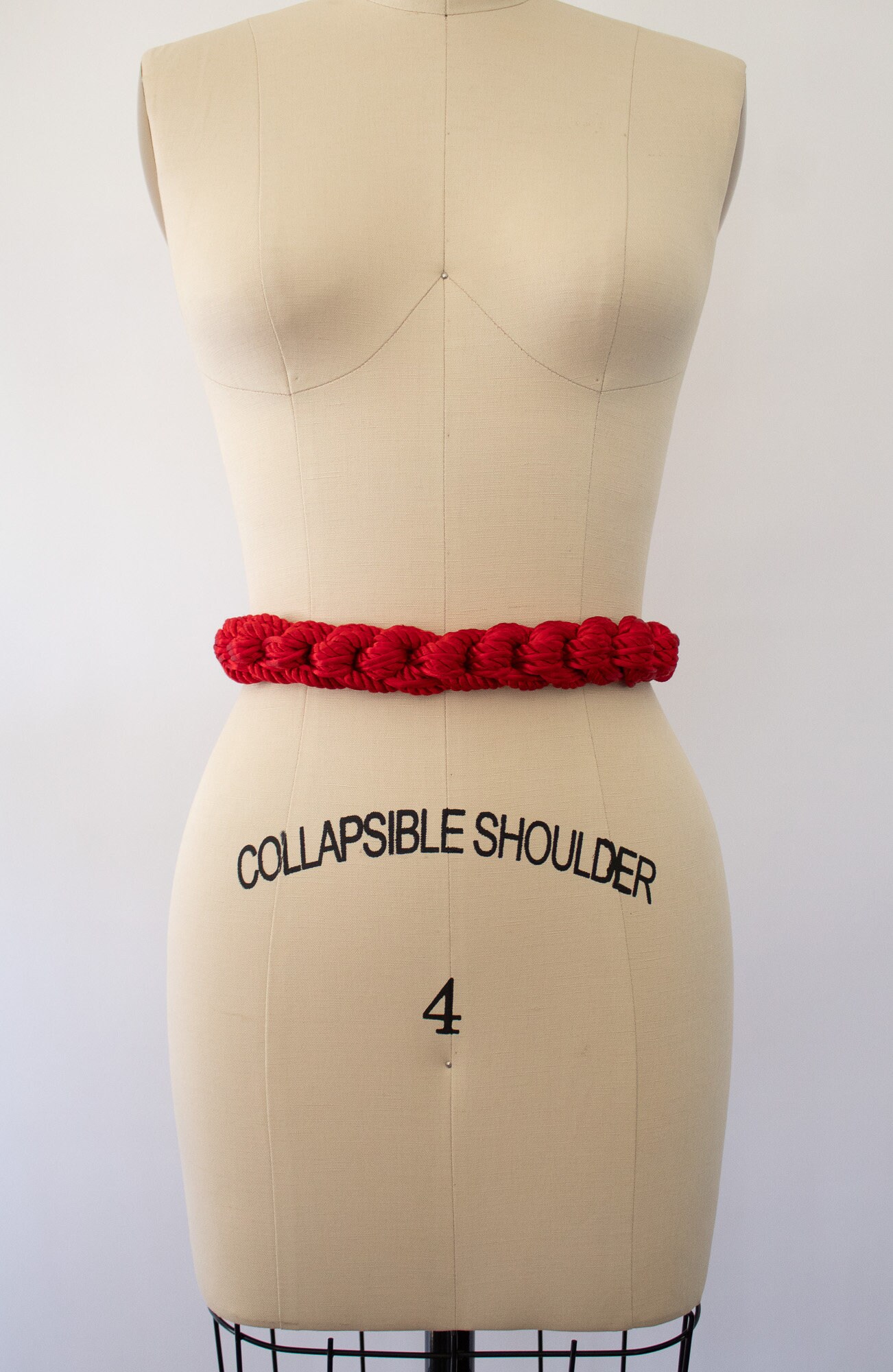 小物 Vintage 80s Red Braid Design Belt Vintage 80s Red Braid Design Belt - メルカリ