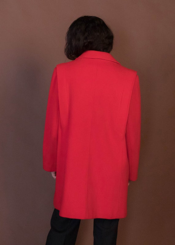 Oversized Structured Red Wool Coat sizes M/L - image 8