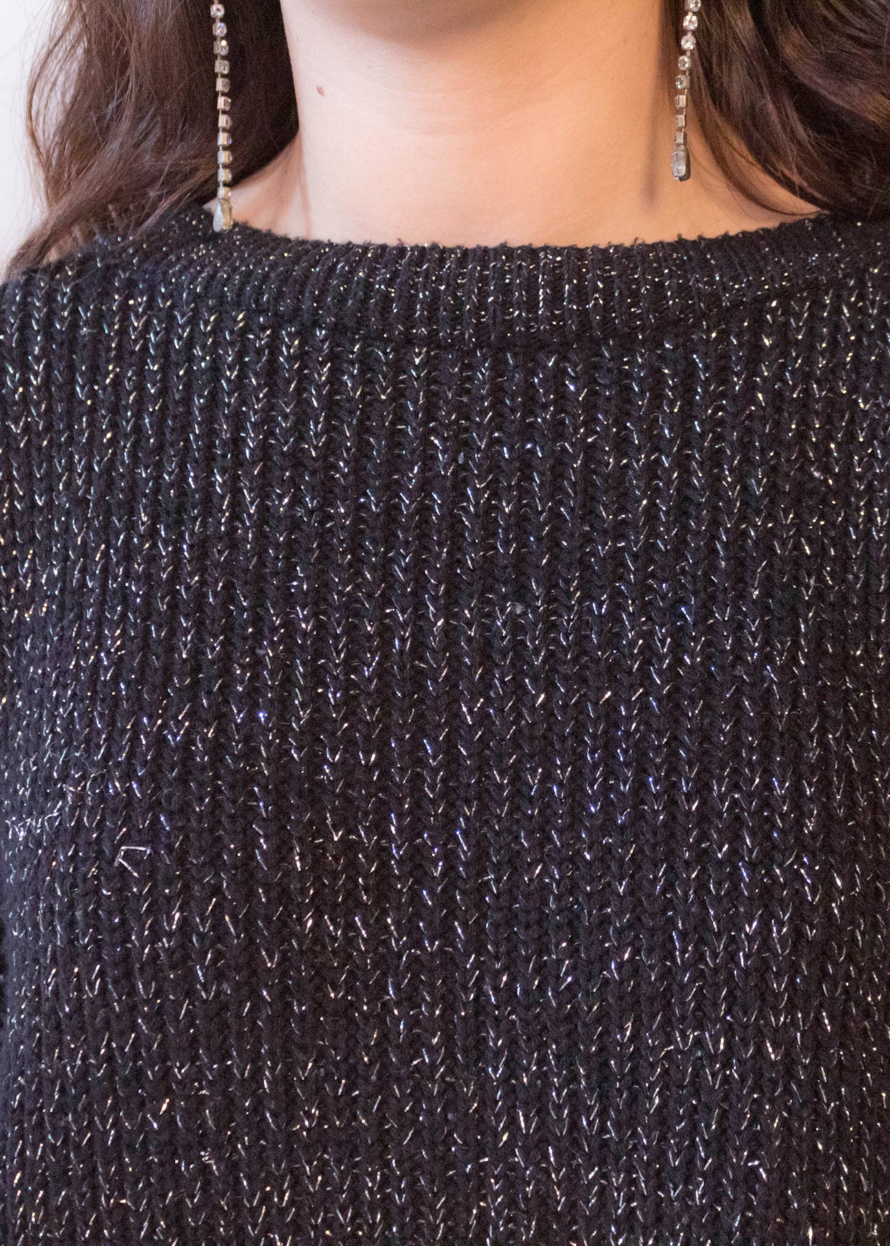 Lurex metallic pullover deals