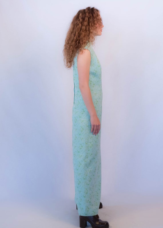 1960s Floral Brocade Maxi Dress size M/L - image 8