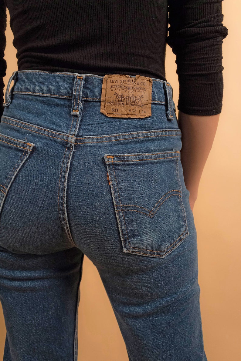 Vintage 70s Levis / Orange Tab Levis / High-Waisted Levis / High-Rise Denim / Vintage Denim / Straight Leg / Boho Denim Δ size: 28W image 2