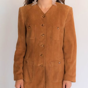 Vintage 60s Suede Safari Jacket size S/M image 3