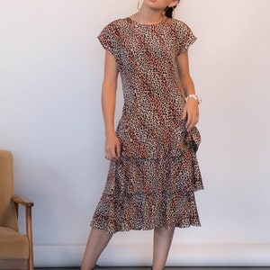 80s leopard print dress
