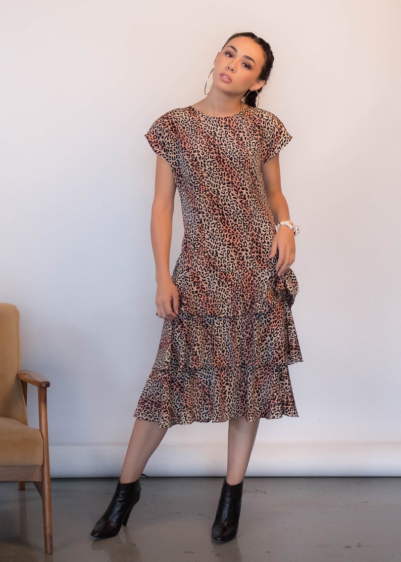 80s leopard print dress