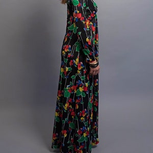 70s Dress / Boho Floral Dress / 70s Maxi Dress / 70s Floral Dress / Floral Maxi Dress / Bohemian Dress / Vintage Floral Dress Δ size: M image 9