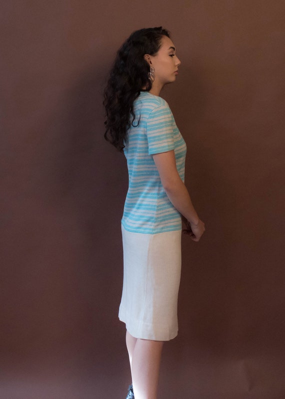 Vintage 60s Mod Striped Knit Dress size: S/M - image 9