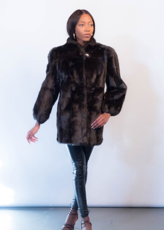 Vintage 80s Plush Faux-Fur Coat fits sizes XS/S/M - image 6