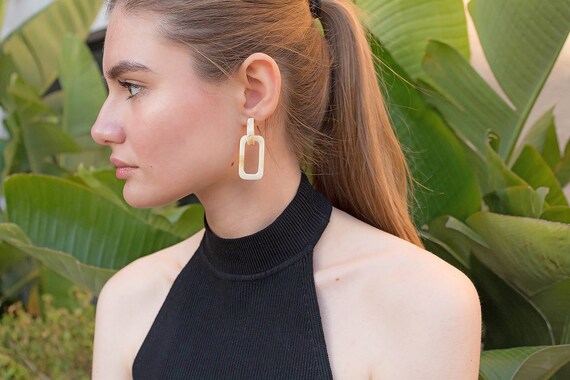 Statement Earrings / Geometric Earrings / Minimal… - image 3