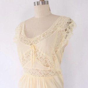 Autentico abito sottoveste con taglio sbieco degli anni '40 / Lingerie vintage in acetato ultra setoso e rayon, S/M