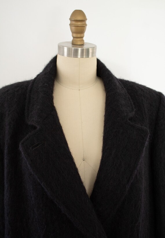 80s Mohair Double-Breasted Coat, Vintage Oversize… - image 6