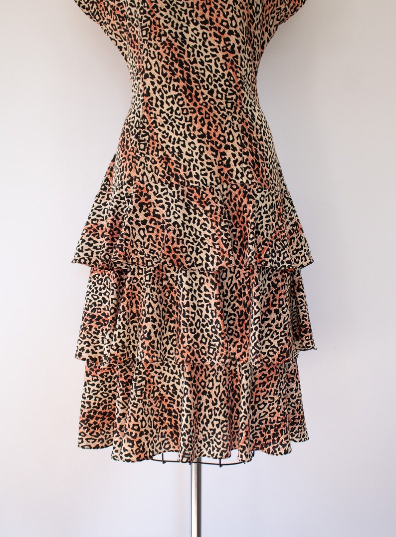 80s leopard print dress