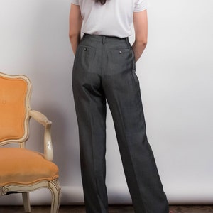 Vintage 90s Kenzo Wide-Leg Wool Trousers size M/ 28W image 8