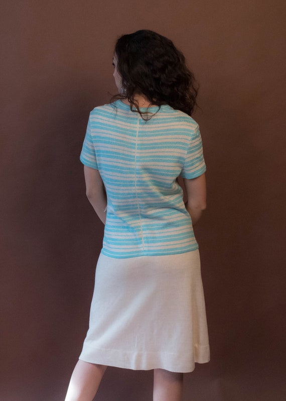 Vintage 60s Mod Striped Knit Dress size: S/M - image 8