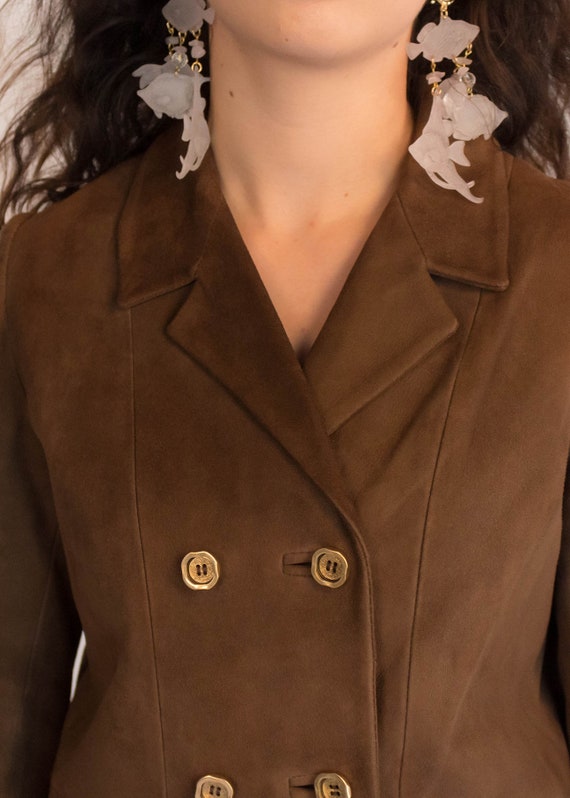 60s Mod Brown Suede Jacket size XS/S - image 2