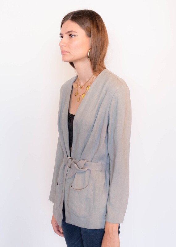 Vintage 40s Silk Linen Soft Jacket size XS/S - image 9