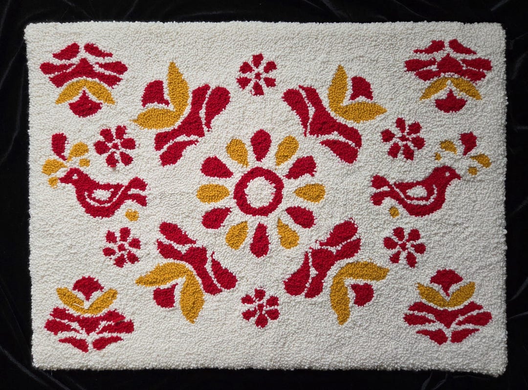 Pyrex Rug Pyrex Inspired Friendship Pattern Hand Punched Rug - Etsy