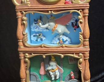 Used Dumbo Magic Moments In Time Resin Clock