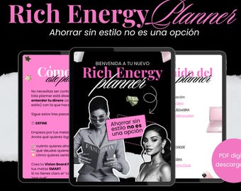 Rich Energy Planner | Printable Financial Planner | Sassy Money Tracker | Budget Journal for Women | 1MBeforeStudio