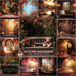 Herbst Fotografie Kulissen, Hochzeit im Herbst, Schwangerschaft Overlays (digitaler Download)