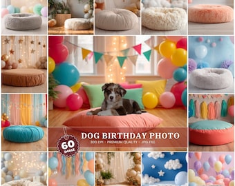 Fondos para fotos de cumpleaños de perros