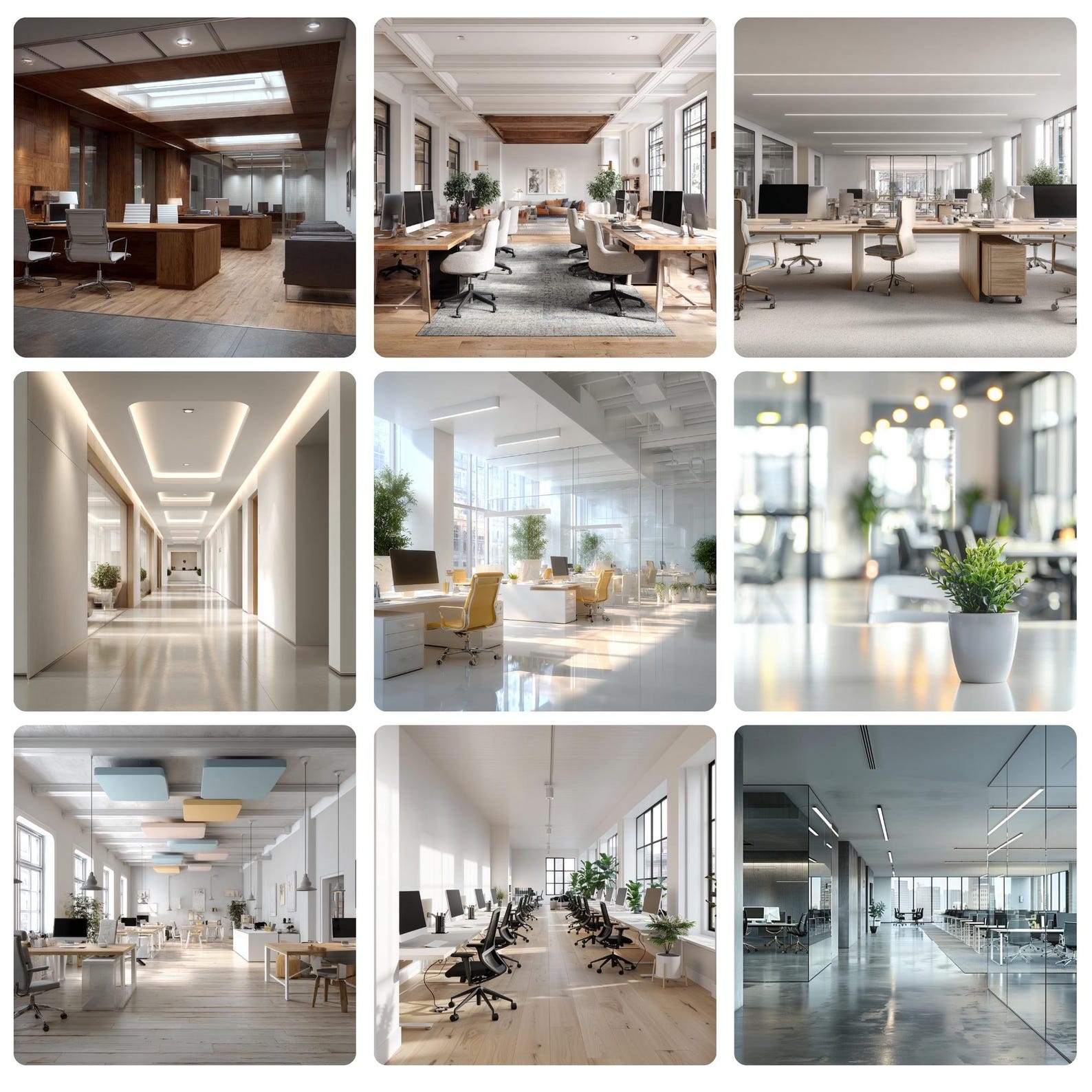 Modern Office Digital Backdrops | Corporate Workspace Interior ...