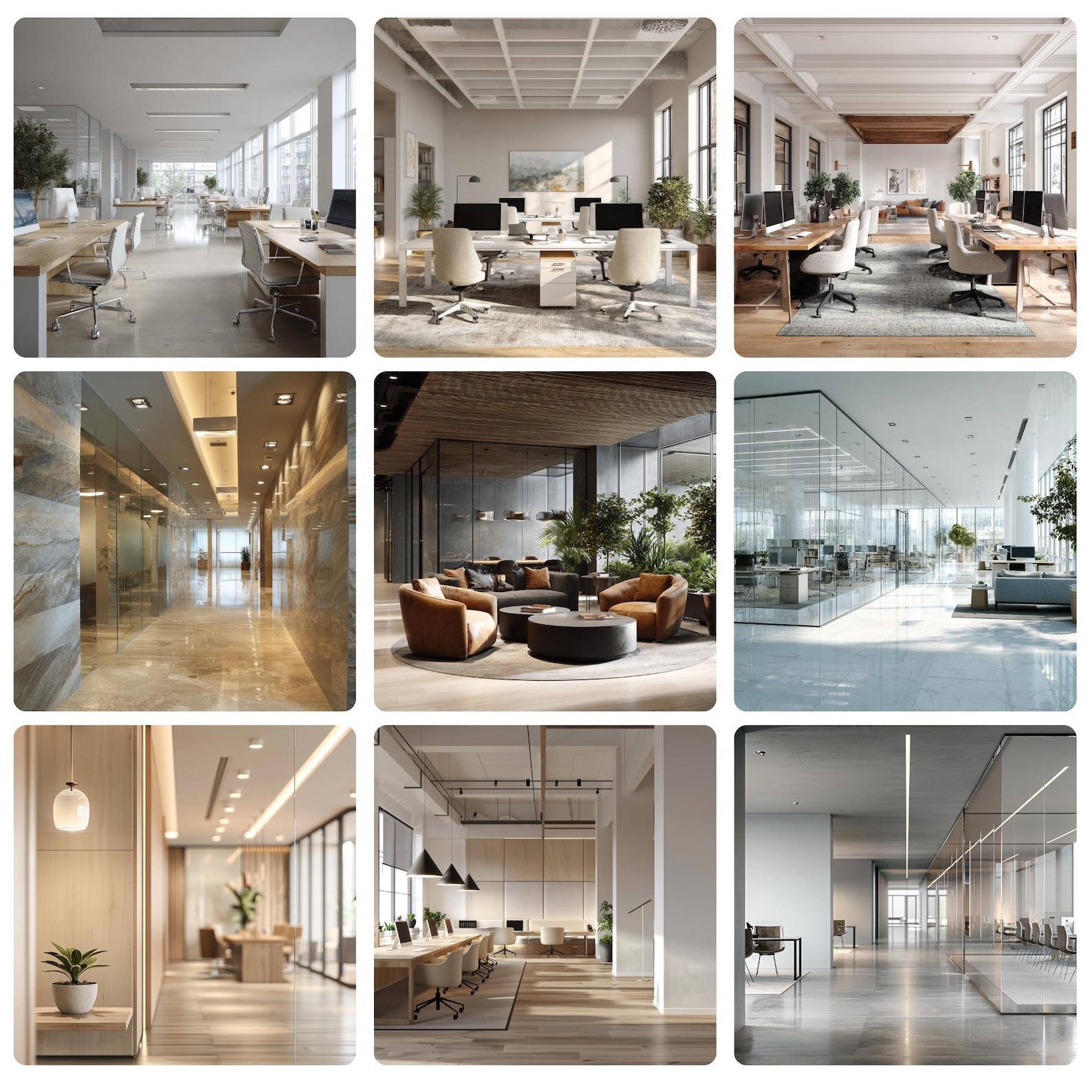 Modern Office Digital Backdrops | Corporate Workspace Interior ...