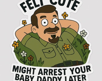 Funny Deputy Goatee Sticker, Law Enforcement Humor