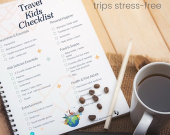 Kids Travel Checklist: Family Trip Packing List (Digital Download)