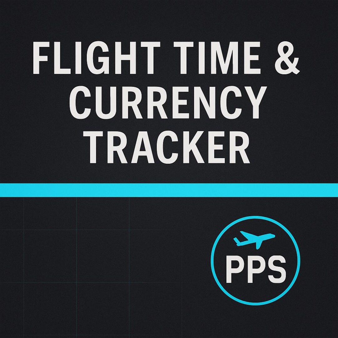 Pilot Flight Time & Currency Tracker – Automated Excel Log for IFR ...
