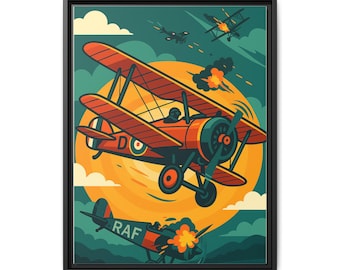 Sopwith Camel Vintage Biplane WWI Poster Matte Canvas