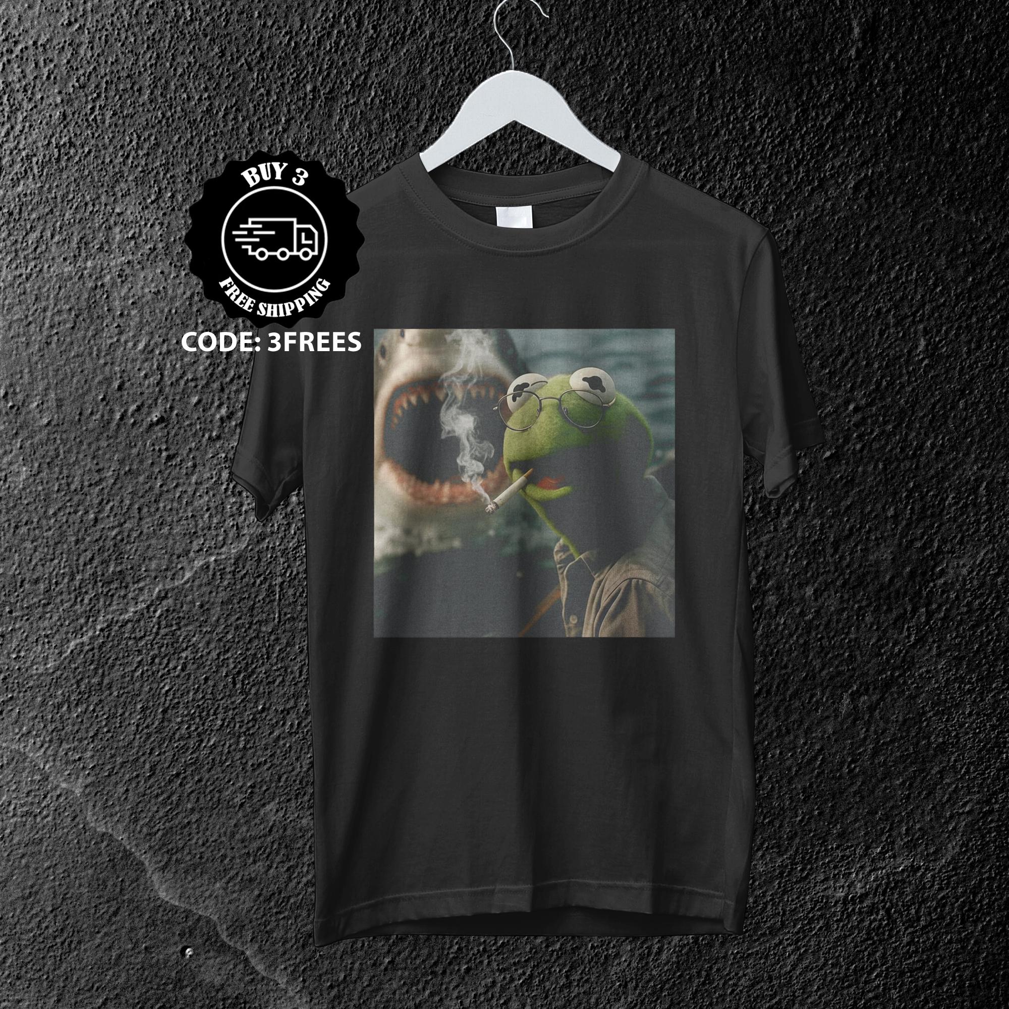 CottonCloud Maglietta Donna Con Rana Kermit: T-Shirt In Cotone Morbido, Vestibilità Aderente