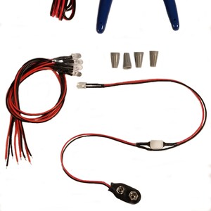 LED Light Kit - 9 Volt Battery with on/off switch