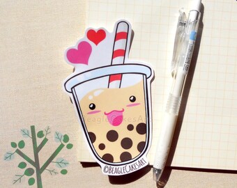 Bubble Tea Sticker, Laptop Sticker, Boba Sticker, Drinks Sticker, Kawaii Sticker, Waterproof Sticker, Tumbler Sticker, Decals, Cute Gift