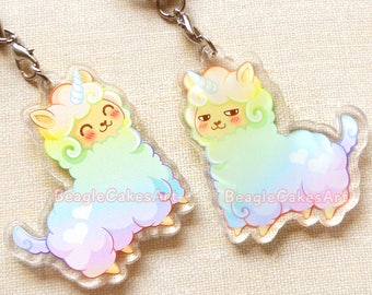 Alpaca Keychain, Llama Keychain, Alpacacorn Keychain, Alpaca Phone Charm, Llama Phone Charm, Animal Keychain, Phone Accessory, Animal Charms