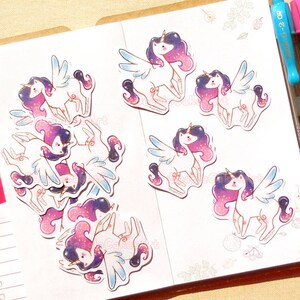 Unicorn Stickers, Pony Sticker, Pegasus Sticker, Animal Sticker, Party Favors, Decorative Sticker, Princess Sticker, Fantasy Sticker, Horses